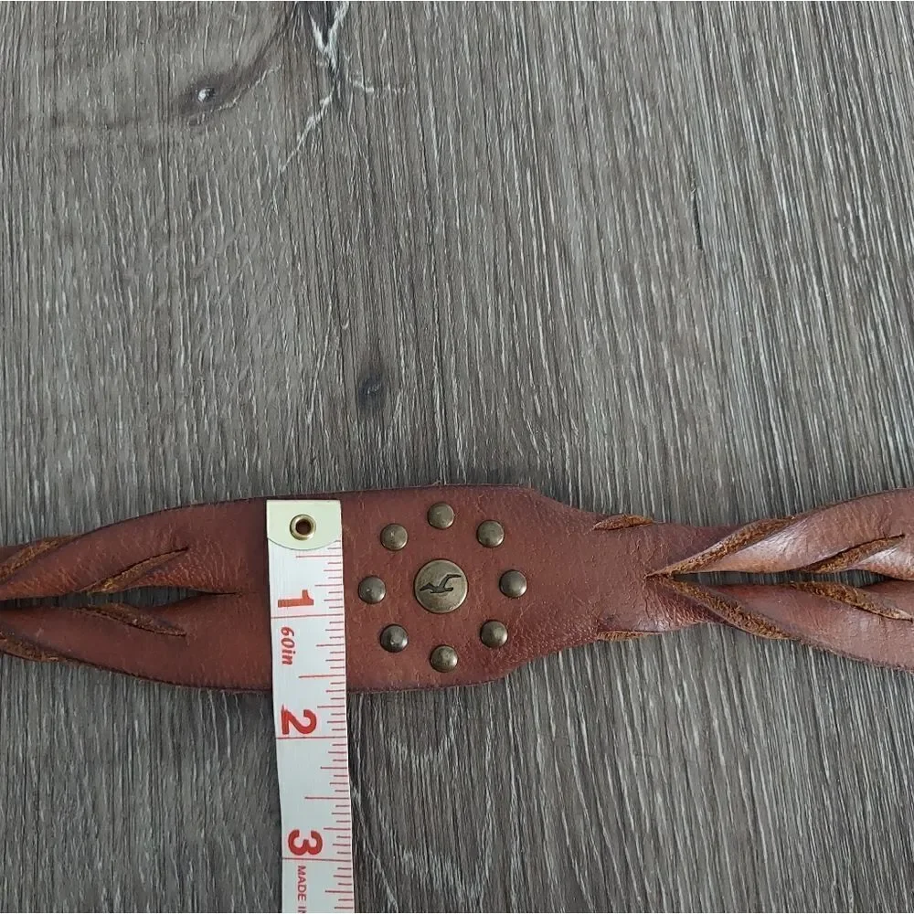 Hollister Twsited Braid Belt with Studs Size Medium